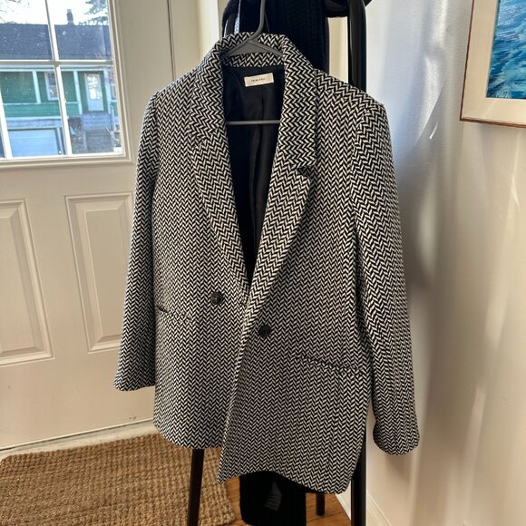 Anine Bing Fishbone Blazer Size Medium - Picture 4 of 12